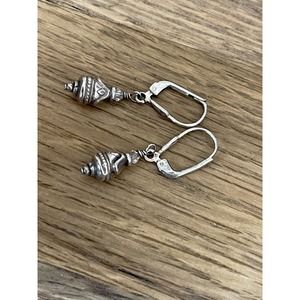 Vintage Sterling Silver 925 Earring Set Sea Shell Mexican Design